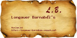 Longauer Barnabás névjegykártya