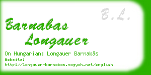 barnabas longauer business card